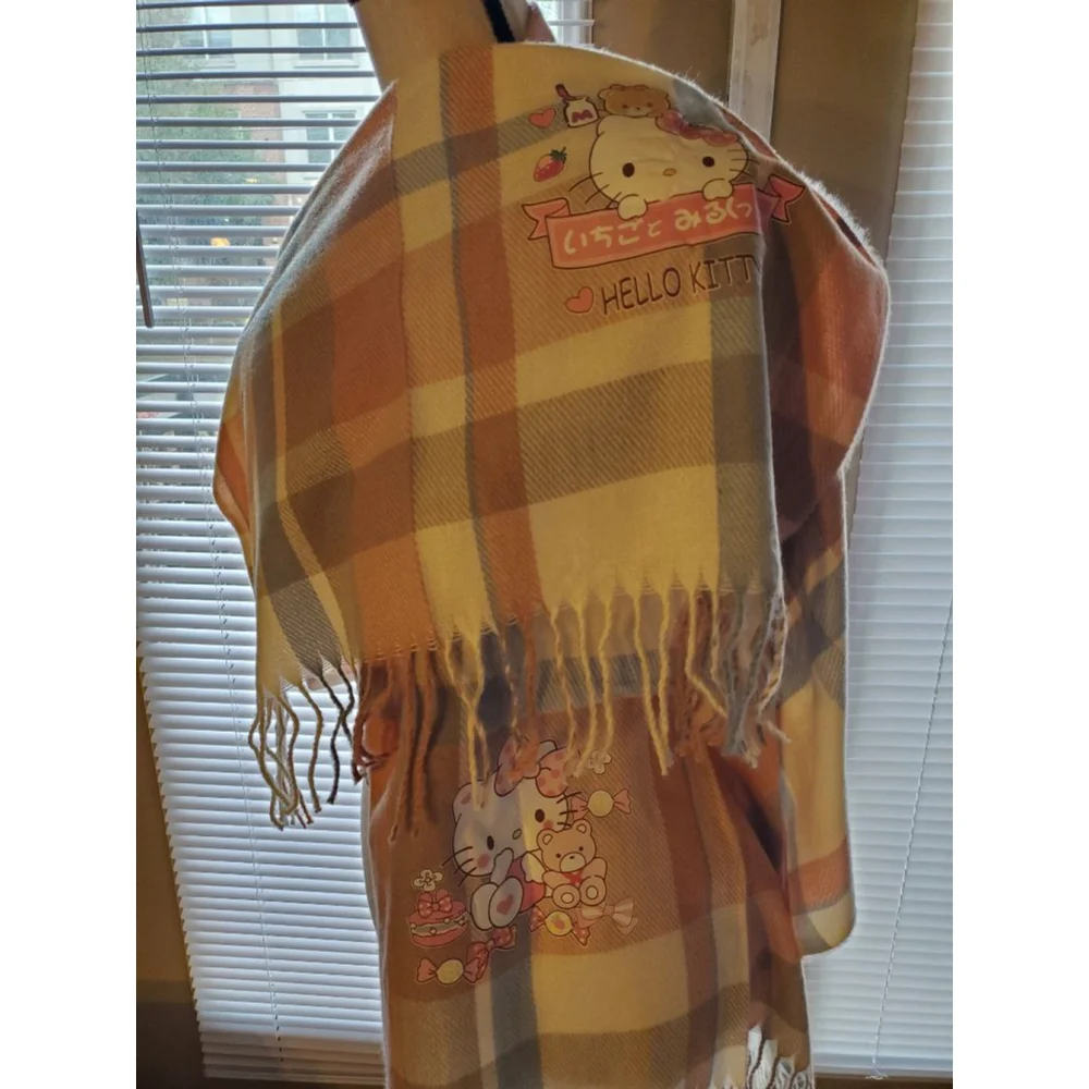 Plaid Hello Kitty Scarf 60x22
